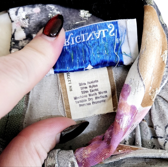 Vintage Brief Originals Floral & Metallic Maxi Dress - Picture 8 of 8